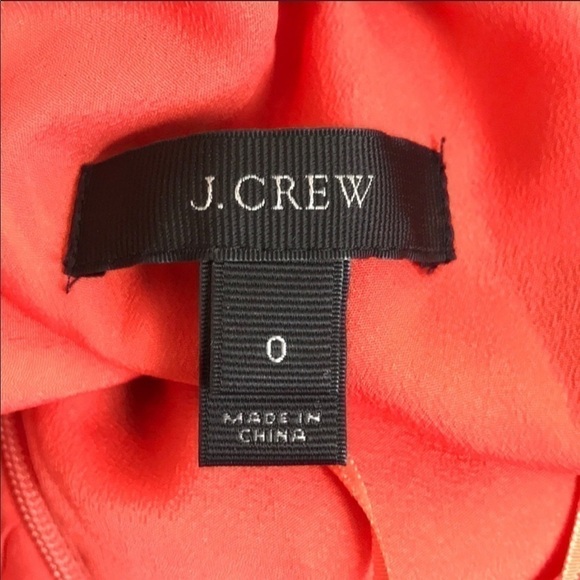 J. CREW 100% Silk Hibiscus Twist Back Dress Size 0 Vacation Beach Tropical - Picture 8 of 8